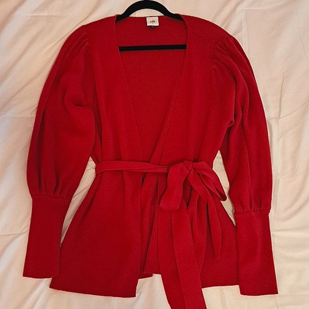 Cabi Large Red Cabaret Cardigan